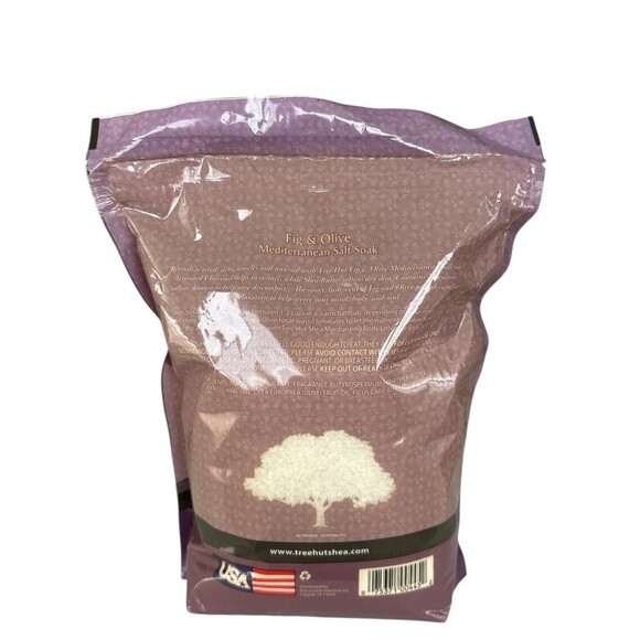 Tree Hut Mediterranean Salt Soak Fig & Olive Extract 3Ibs New - Picture 2 of 2
